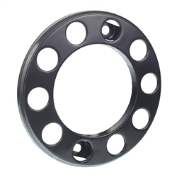 KOŁPAK KOŁA 22,5" SCANIA, DAF, Z OTWOREM 10 OTWORÓW - CZARNY, METALOWY-347562366