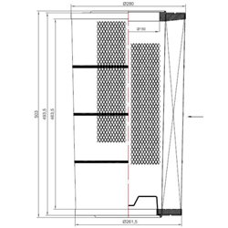 WKŁAD FILTRA POWIETRZA DAF XF105 150X261,5X503MM-347563447