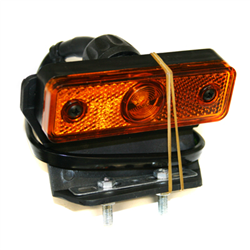 LAMPA OBRYSOWA POMARAŃCZOWA DIODOWA Z UCHWYTEM, 1 DIODA, 96X31MM, 24V-347563475