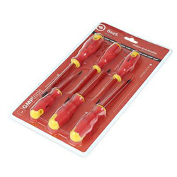 ZESTAW ŚRUBOKRĘTÓW IZOLOWANYCH  6 SZT. 3X KOŃCÓWKI PŁASKIE + 3X KRZYŻAKOWE-347563839