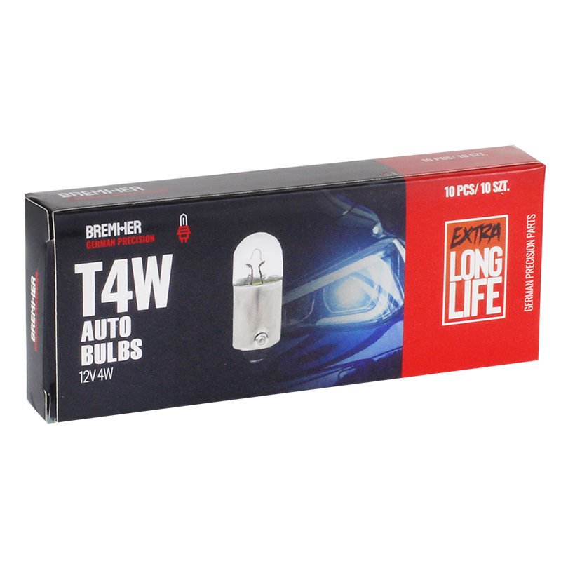 ŻARÓWKA T4W, 12V, 4W BA9S, HOMOLOGACJA, KPL. 10SZT.-347564271