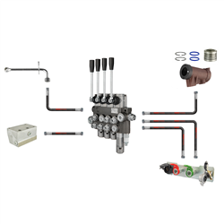 ZESTAW HYDRAULICZNY Z ZEWNĘTRZNYM ROZDZIELACZEM 4 SEKCYJNYM C-360, C-360-3P-347564473