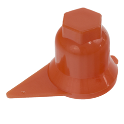 OSŁONA SZPILKI KOŁA S-33 POMARAŃCZOWA PLASTIKOWA, ZE WSKAŹNIKIEM-347567159