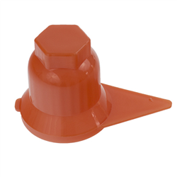 OSŁONA SZPILKI KOŁA S-33 POMARAŃCZOWA PLASTIKOWA, ZE WSKAŹNIKIEM-347567160