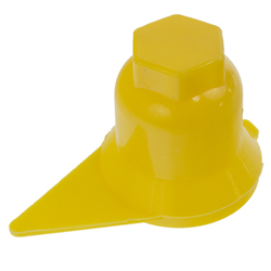 OSŁONA SZPILKI KOŁA S-33 ŻÓŁTA PLASTIKOWA, ZE WSKAŹNIKIEM-347567161
