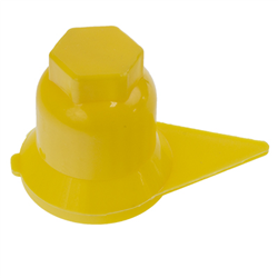 OSŁONA SZPILKI KOŁA S-33 ŻÓŁTA PLASTIKOWA, ZE WSKAŹNIKIEM-347567162