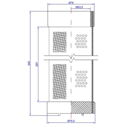 WKŁAD FILTRA POWIETRZA MASSEY FERGUSON 63,5X76X345MM-347567766