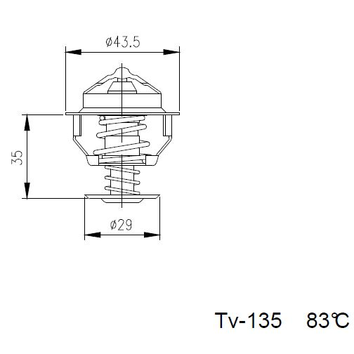 TERMOSTAT CUMMINS 83°C-347567785