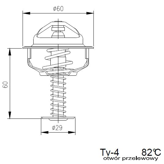 TERMOSTAT C-360, ZETOR (WOSKOWY) 82°C-347570356