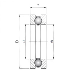 ŁOŻYSKO KULKOWE 1-RZĘDOWE 51206 WZDŁUŻNE, 52X32/30X16MM-347570758