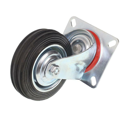 KÓŁKO KPL. Z UCHWYTEM DO WÓZKA OBROTOWE, FI 100MM-347570888