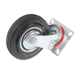 KÓŁKO KPL. Z UCHWYTEM DO WÓZKA OBROTOWE, FI 125MM-347570899