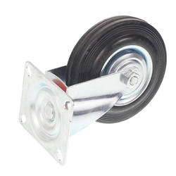 KÓŁKO KPL. Z UCHWYTEM DO WÓZKA OBROTOWE, FI 125MM-347570901