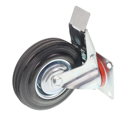 KÓŁKO KPL. Z UCHWYTEM DO WÓZKA OBROTOWE Z HAMULCEM, FI 125MM-347570905