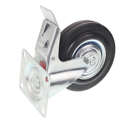 KÓŁKO KPL. Z UCHWYTEM DO WÓZKA OBROTOWE Z HAMULCEM, FI 125MM-347570907