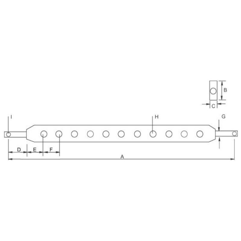 BELKA KAT. 1 - L= 800MM, B= 61.5MM 11 OTWORÓW-347572129