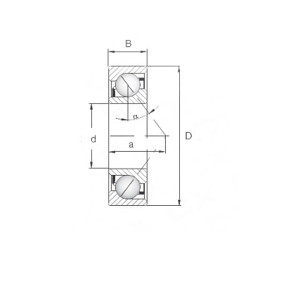 ŁOŻYSKO KULKOWE 1-RZĘDOWE 7305B SKOŚNE, 62X25X17MM-347573218