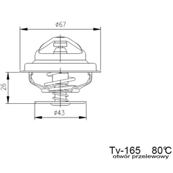 TERMOSTAT ZETOR FORTERRA, MF, PORSCHE 80°C-347573523