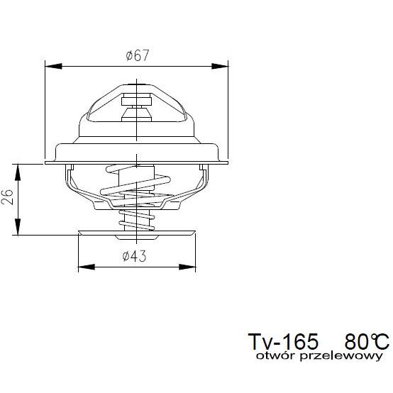 TERMOSTAT ZETOR FORTERRA, MF, PORSCHE 80°C-347573523