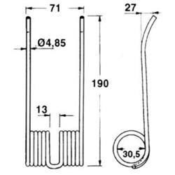 PALEC PODBIERACZA NEW HOLLAND L=190MM, B=75MM-347573733