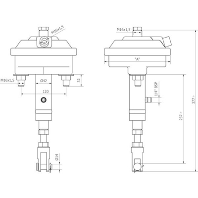 SIŁOWNIK HAMULCA 24-30 HYDRAULICZNO-PNEUMATYCZNY-347574572