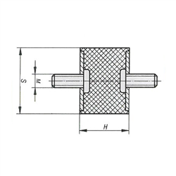 ODBÓJ GUMOWY M16/60X34MM 2 ŚRUBY - PODUSZKA CHŁODNICY JELCZ-347576490