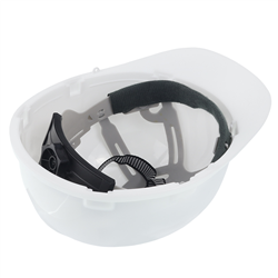KASK OCHRONNY Z PASKIEM - BIAŁY - NORMA EN 397 - DWUPUNKTOWE MOCOWANIE-347576535