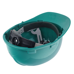 KASK OCHRONNY Z PASKIEM - ZIELONY - NORMA EN 397 - DWUPUNKTOWE MOCOWANIE-347576541
