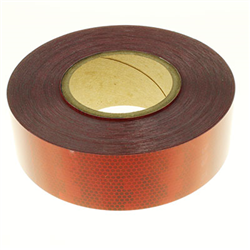 TAŚMA ODBLASKOWA W ROLCE 50MB CZERWONA III GENERACJA-347576790