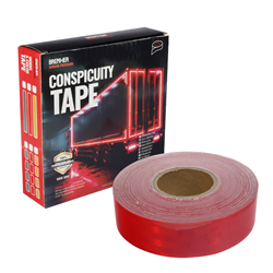 TAŚMA ODBLASKOWA W ROLCE 50MB CZERWONA III GENERACJA, CIĄGŁA, KONTUROWA-347622030