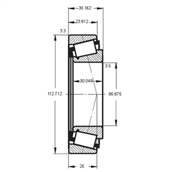 ŁOŻYSKO STOŻKOWE CBK 337 METRYCZNE 66,67X112X30MM-347578073