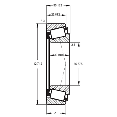 ŁOŻYSKO STOŻKOWE CBK 337 METRYCZNE 66,67X112X30MM-347578073
