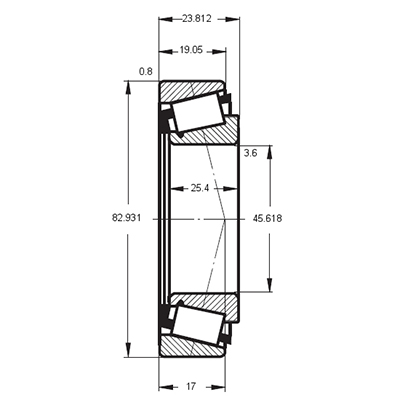 ŁOŻYSKO STOŻKOWE CBK 349 METRYCZNE 107X156X21MM-347578078