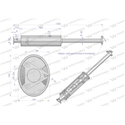 Tłumik 1330mm 7kg ZETOR ( prosty ) INOX WARYŃSKI-347915724
