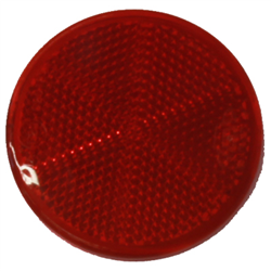 ODBLASK OKRĄGŁY PRZYKLEJANY CZERWONY FI 60MM-347579201
