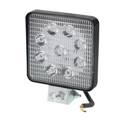LAMPA ROBOCZA LEDOWA PROSTOKĄTNA,  9 LED 12-24V, 109X109X25 MM, OBUDOWA ALUM.-347579365