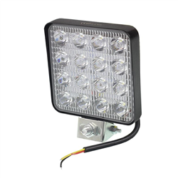 LAMPA ROBOCZA LEDOWA PROSTOKĄTNA, 16 LED 9-36V, 107X107X25, OBUDOWA ALUM. OŚWIETLENIE SKUPIONE (SPOT)-347579369