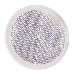 ODBLASK OKRĄGŁY ZE ŚRUBĄ BIAŁY FI 75MM-347178454