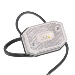 LAMPA OBRYSOWA BIAŁA DIODOWA Z ODBLASKIEM I PRZEWODEM, 12-30V-347579913