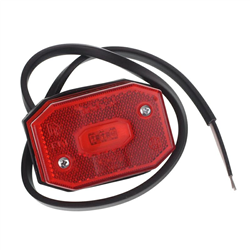 LAMPA OBRYSOWA CZERWONA DIODOWA Z ODBLASKIEM I PRZEWODEM, 12-30V-347579923