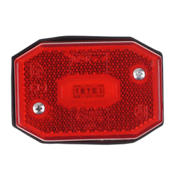 LAMPA OBRYSOWA CZERWONA DIODOWA Z ODBLASKIEM I PRZEWODEM, 12-30V-347579925