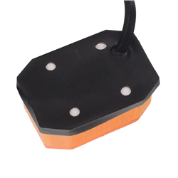 LAMPA OBRYSOWA POMARAŃCZOWA DIODOWA Z ODBLASKIEM I PRZEWODEM, 12-30V-347579930
