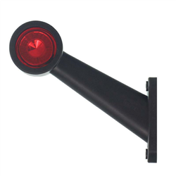 LAMPA OBRYSOWA BIAŁO-CZERWONA DIODOWA NA WYSIĘGNIKU UKOŚNYM, L/P, DŁUGA , 12/24V-347579959