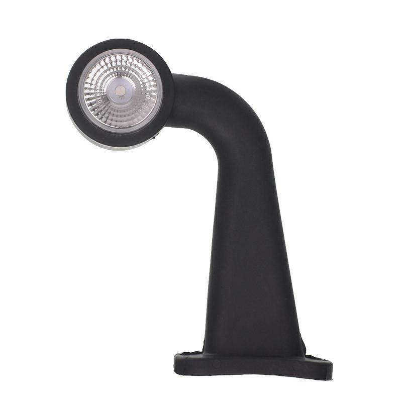 LAMPA OBRYSOWA BIAŁO-CZERWONA DIODOWA NA WYSIĘGNIKU ŁAMANYM, L/P, DŁUGI , 12/24V-347579962