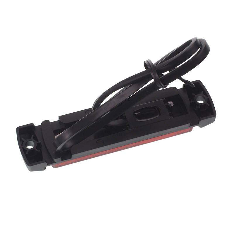 LAMPA OBRYSOWA CZERWONA DIODOWA Z ODBLASKIEM, 12/24V-347579972