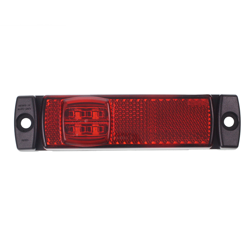 LAMPA OBRYSOWA CZERWONA DIODOWA Z ODBLASKIEM, 12/24V-347579973
