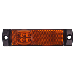 LAMPA OBRYSOWA POMARAŃCZOWA DIODOWA Z ODBLASKIEM, 12/24V-347579977