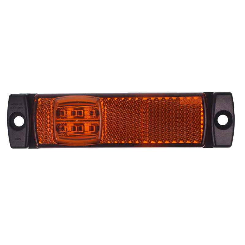 LAMPA OBRYSOWA POMARAŃCZOWA DIODOWA Z ODBLASKIEM, 12/24V-347579977