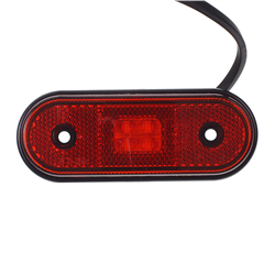 LAMPA OBRYSOWA CZERWONA DIODOWA OWALNA, 12/24V-347579985