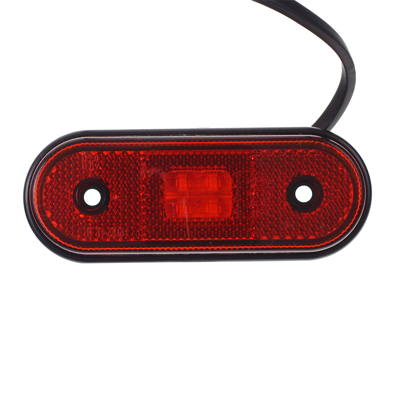 LAMPA OBRYSOWA CZERWONA DIODOWA OWALNA, 12/24V-347579985